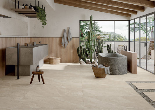 Atlantis Sabbia 120x120 cm Beige Matt Fliesen