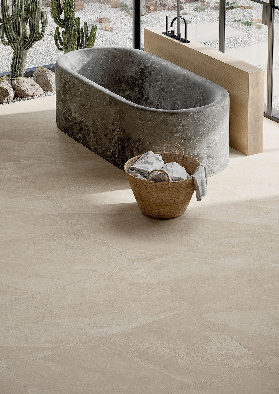 Atlantis Sabbia 120x120 cm Beige Matt Fliesen