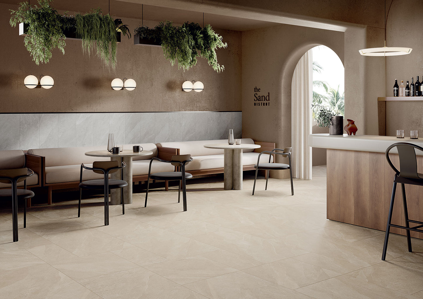 Atlantis Sabbia 120x120 cm Beige Matt Fliesen