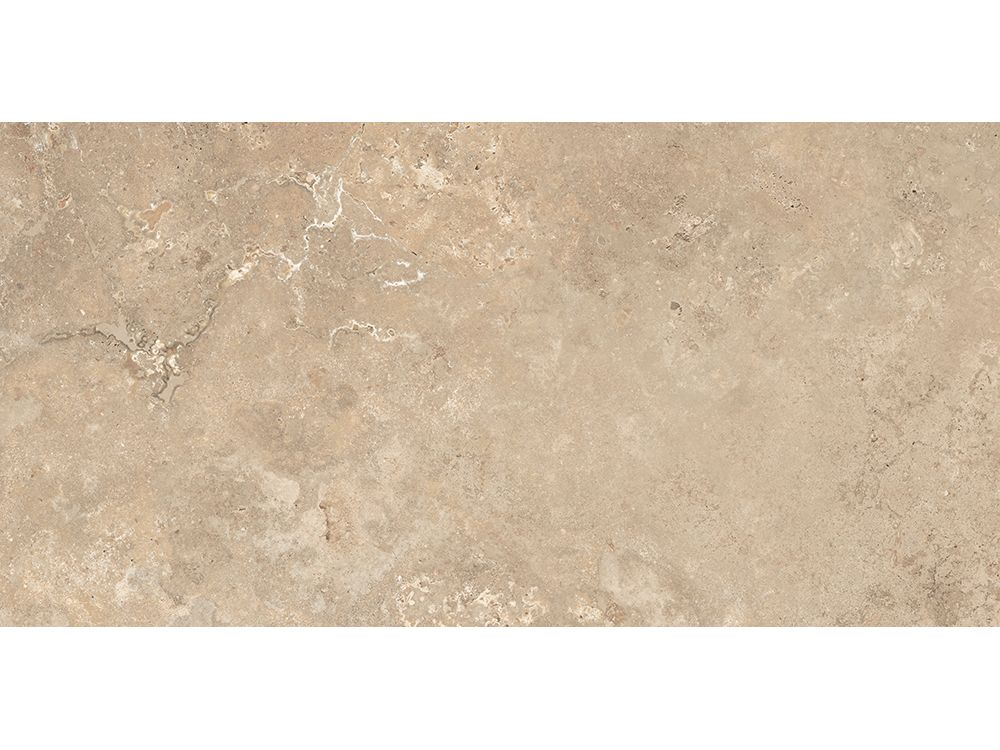Crema Travertino, yer karoları, 60x120cm, mat fayans, rektifiyeli