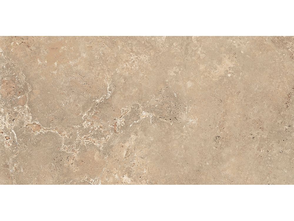 Crema Travertino, yer karoları, 60x120cm, mat fayans, rektifiyeli