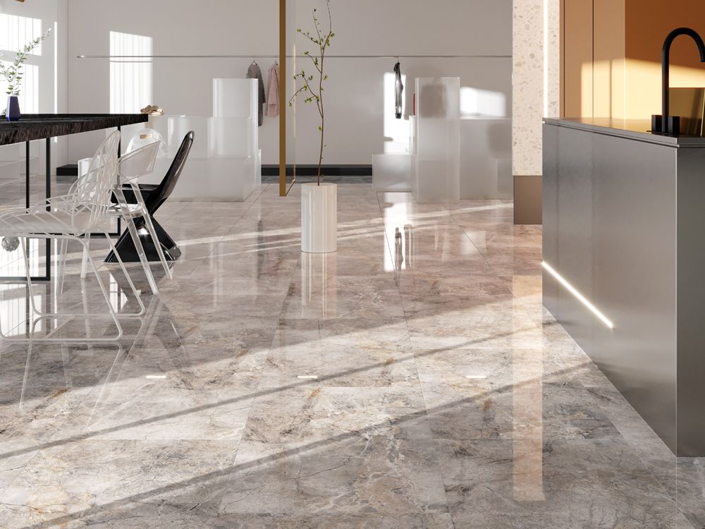 Martins Marble Light, yer karoları, 60x120cm, 7 mm, Full Lappato, Rektifiyeli