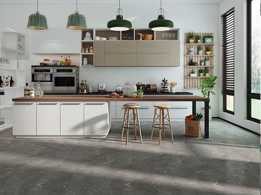Click-Vinyl, World of SPC, 3579, Bolder Marble, inkl. Trittschall, Fliese, Town