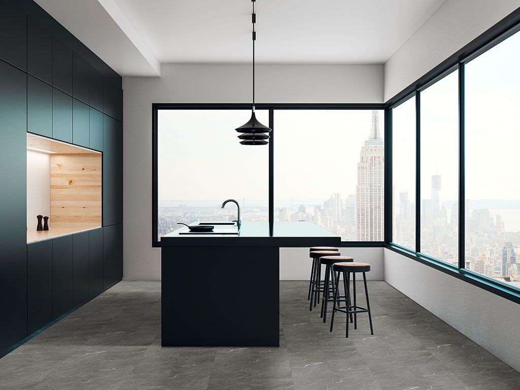 Click-Vinyl, World of SPC, 3579, Bolder Marble, inkl. Trittschall, Fliese, Town